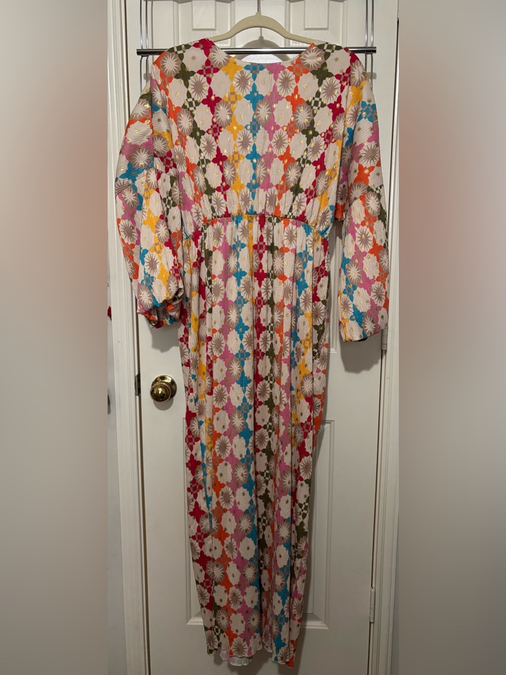 Commense Cream Multi-Color Patterned Maxi Dress - Picture 4 of 4